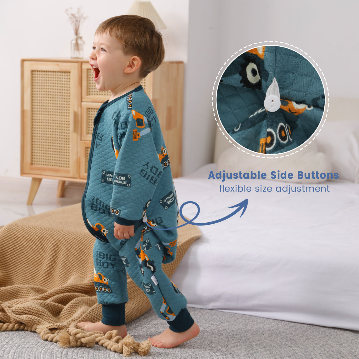 1.5 Tog Long Sleeve Split Legs Sleeping Bag