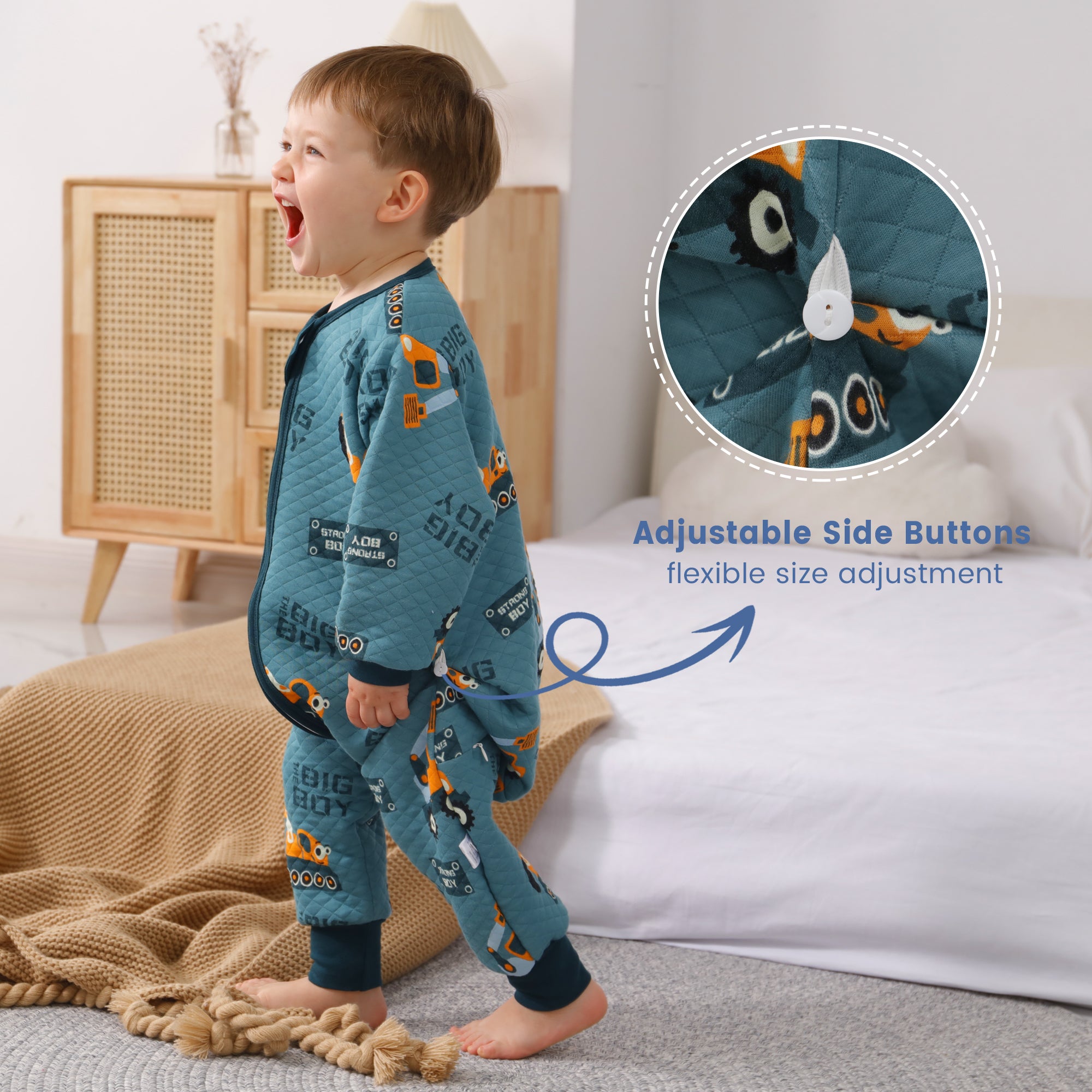 1.5 Tog Long Sleeve Split Legs Sleeping Bag