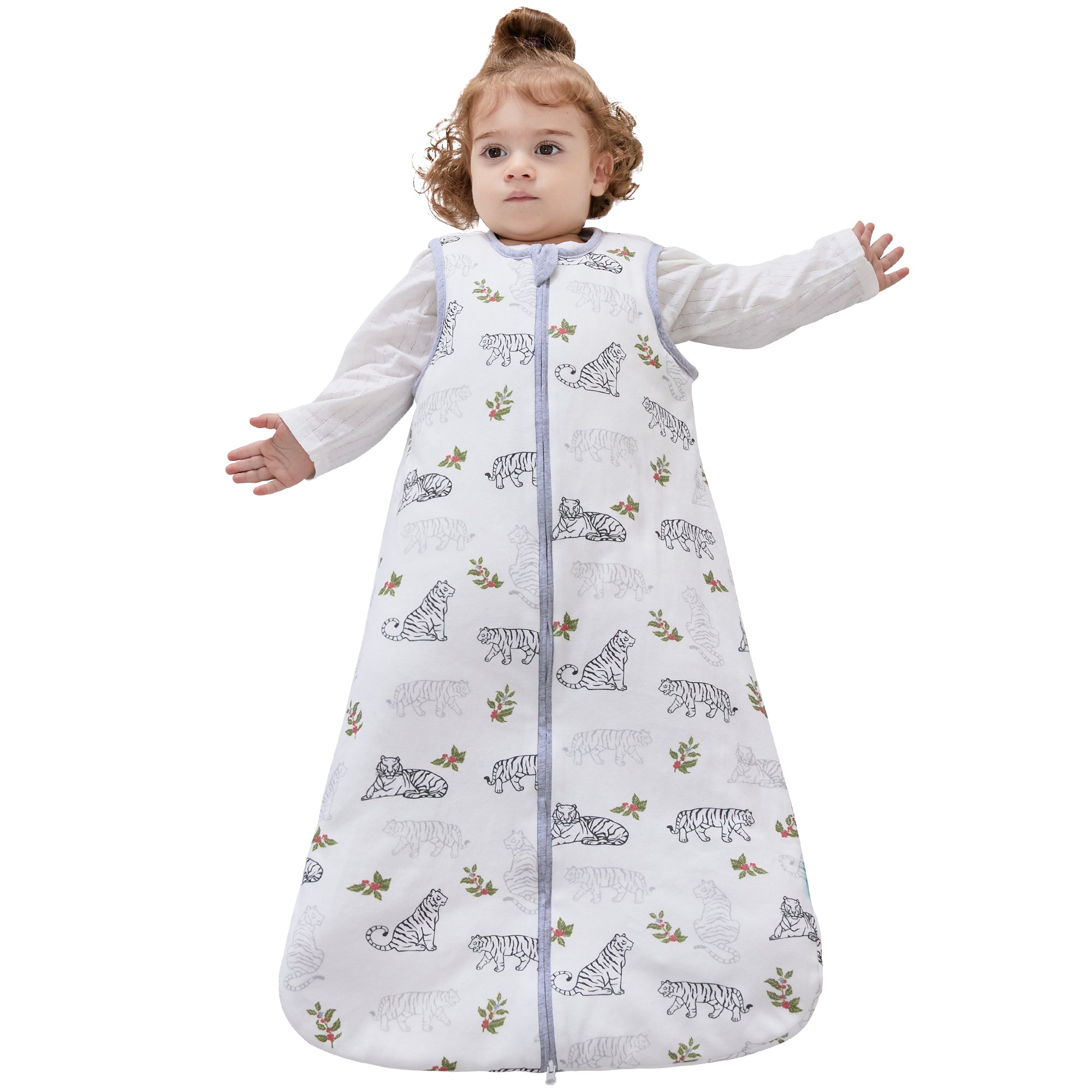 Cotton 1.5 Tog Sleeveless Sleeping Bag,for Newborn Boy Girl