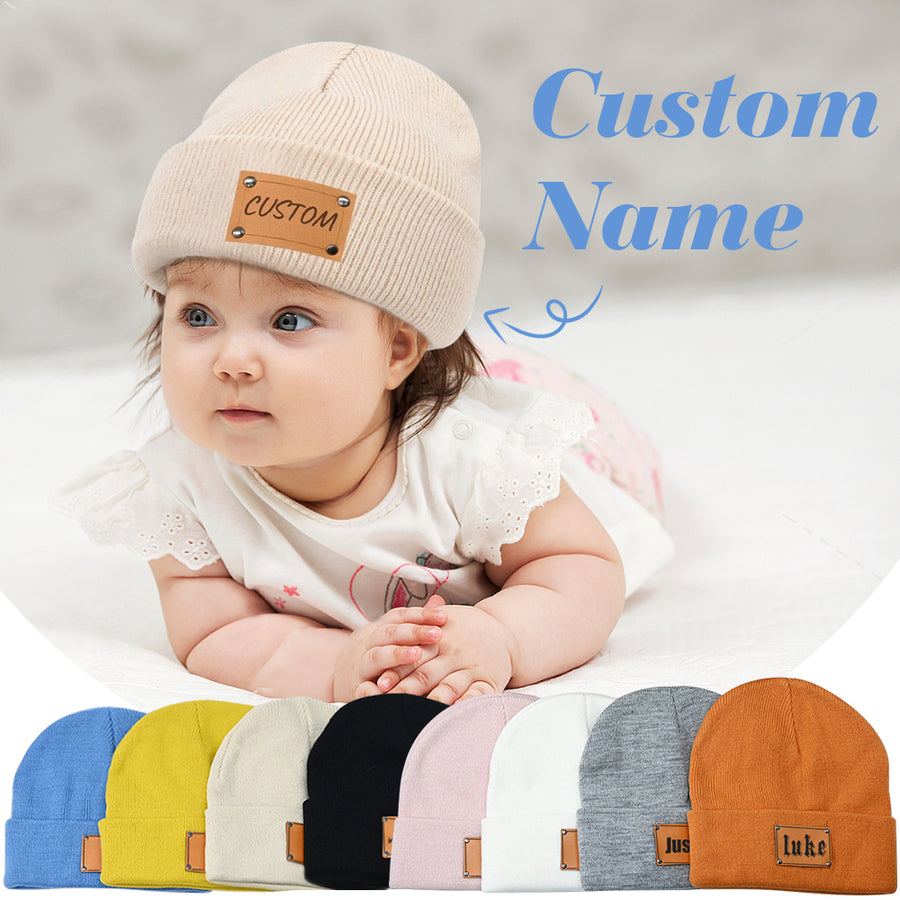 Custom Name Infant Toddler Personalized Knit Beanie