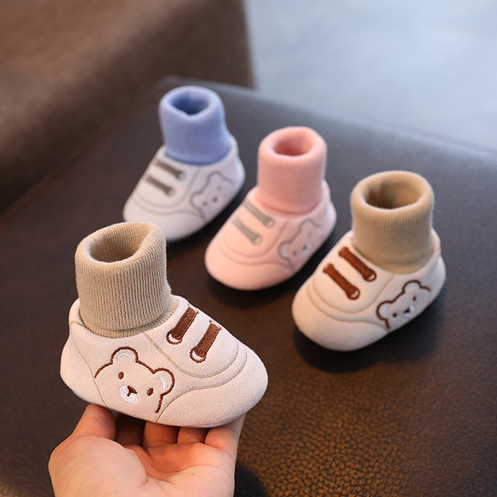 Cute Bear First Walking Slip On Toddler Shoes