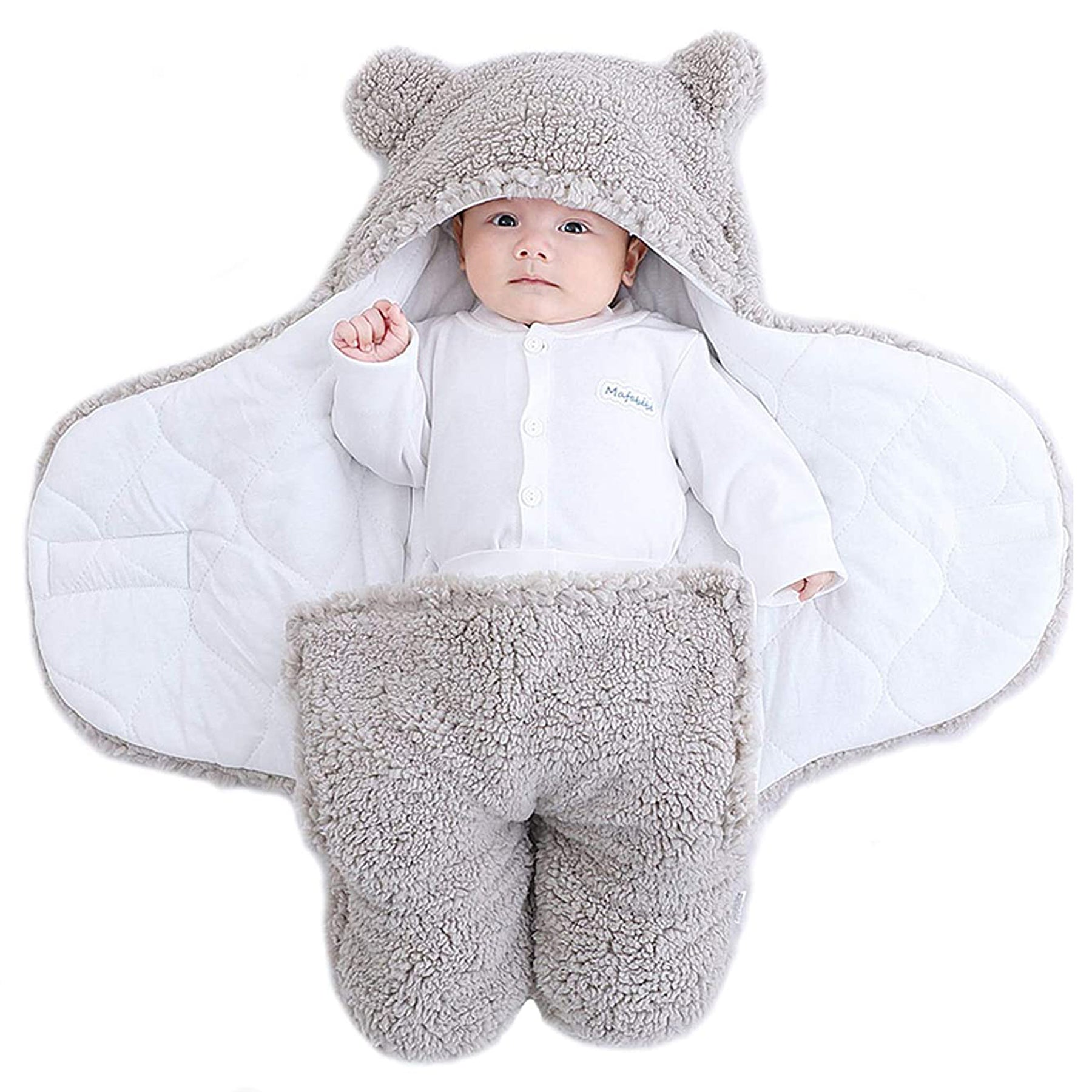 Fleece Sleeping Bag Plush Wrap Bear Swaddle Blanket