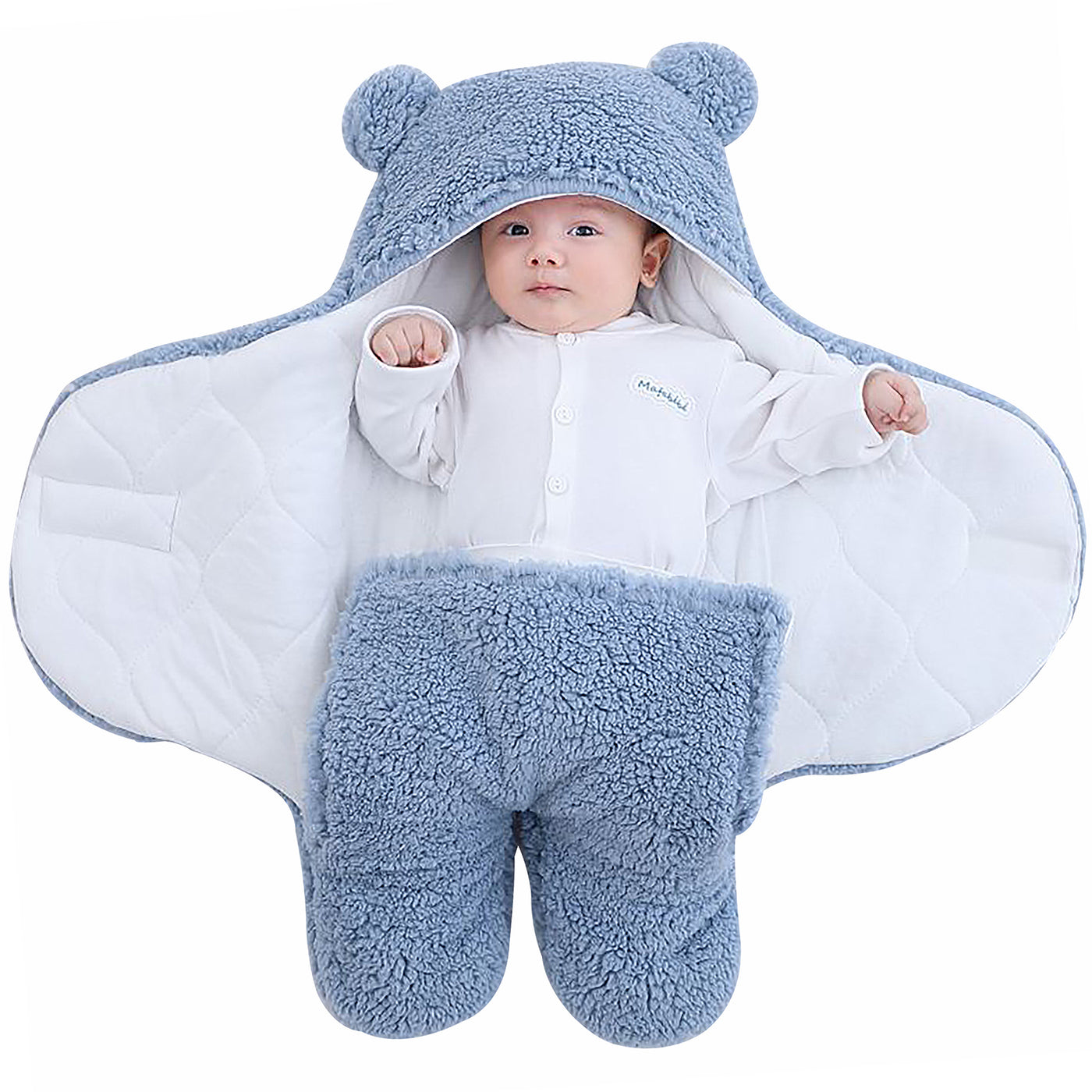 Fleece Sleeping Bag Plush Wrap Bear Swaddle Blanket