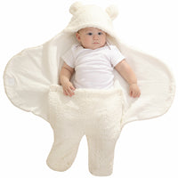 Fleece Sleeping Bag Plush Wrap Bear Swaddle Blanket