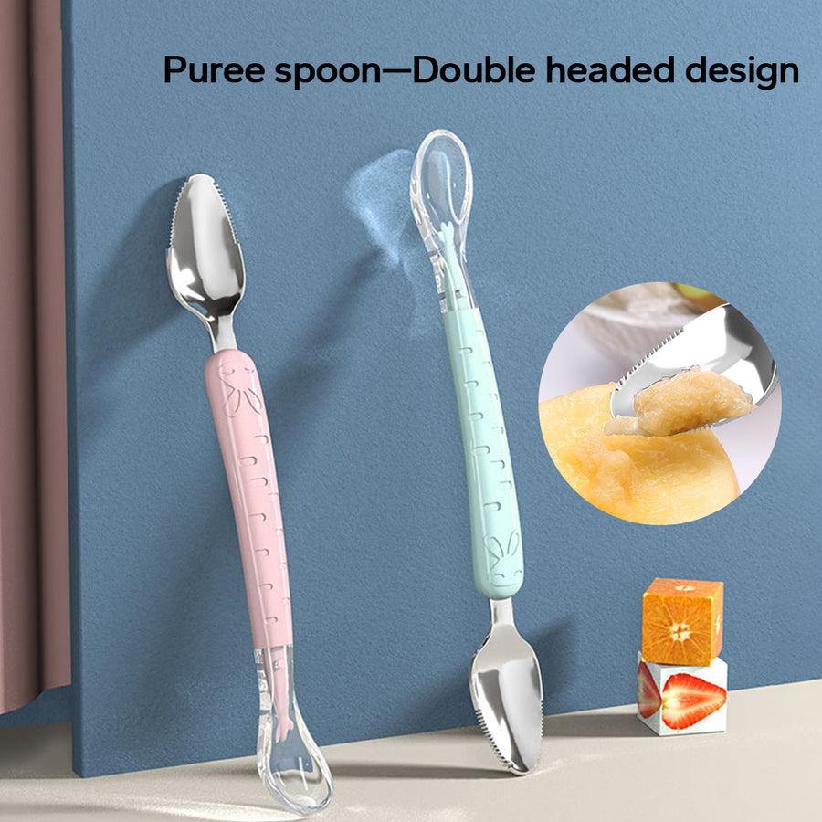 Baby Fruit Puree Spoon Food  Feeder Feeding Supplies