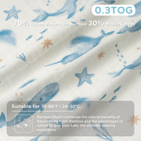 0.3 TOG Baby Sleep Sack Muslin with Rayon Made from Bamboo Lightweight