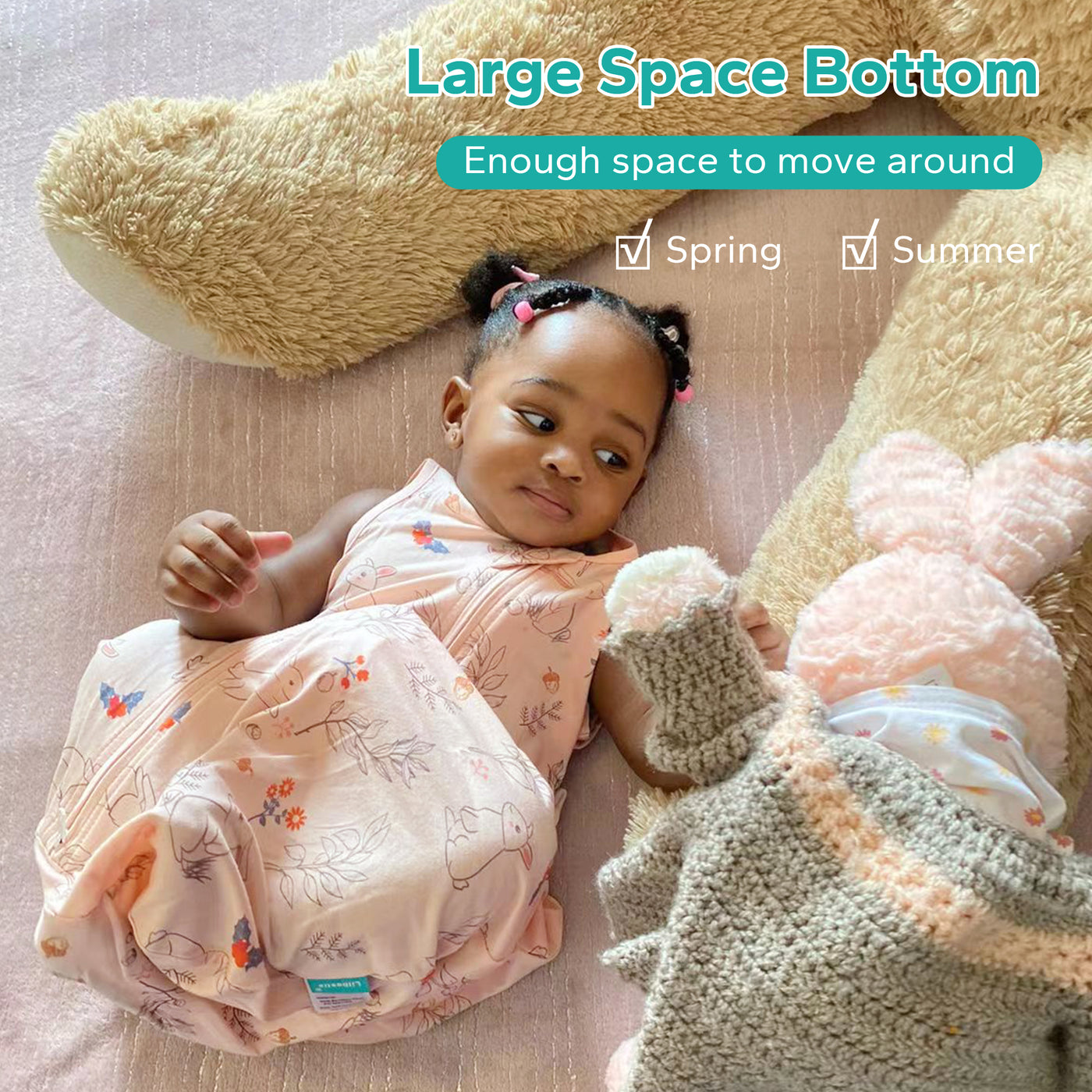 0.5 TOG Toddler Sleep Sack with Feet Bamboo Rayon 0-18 Months