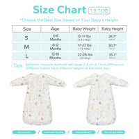 100% Cotton 1.5 TOG Wearable Blanket for Newborn Baby Gift