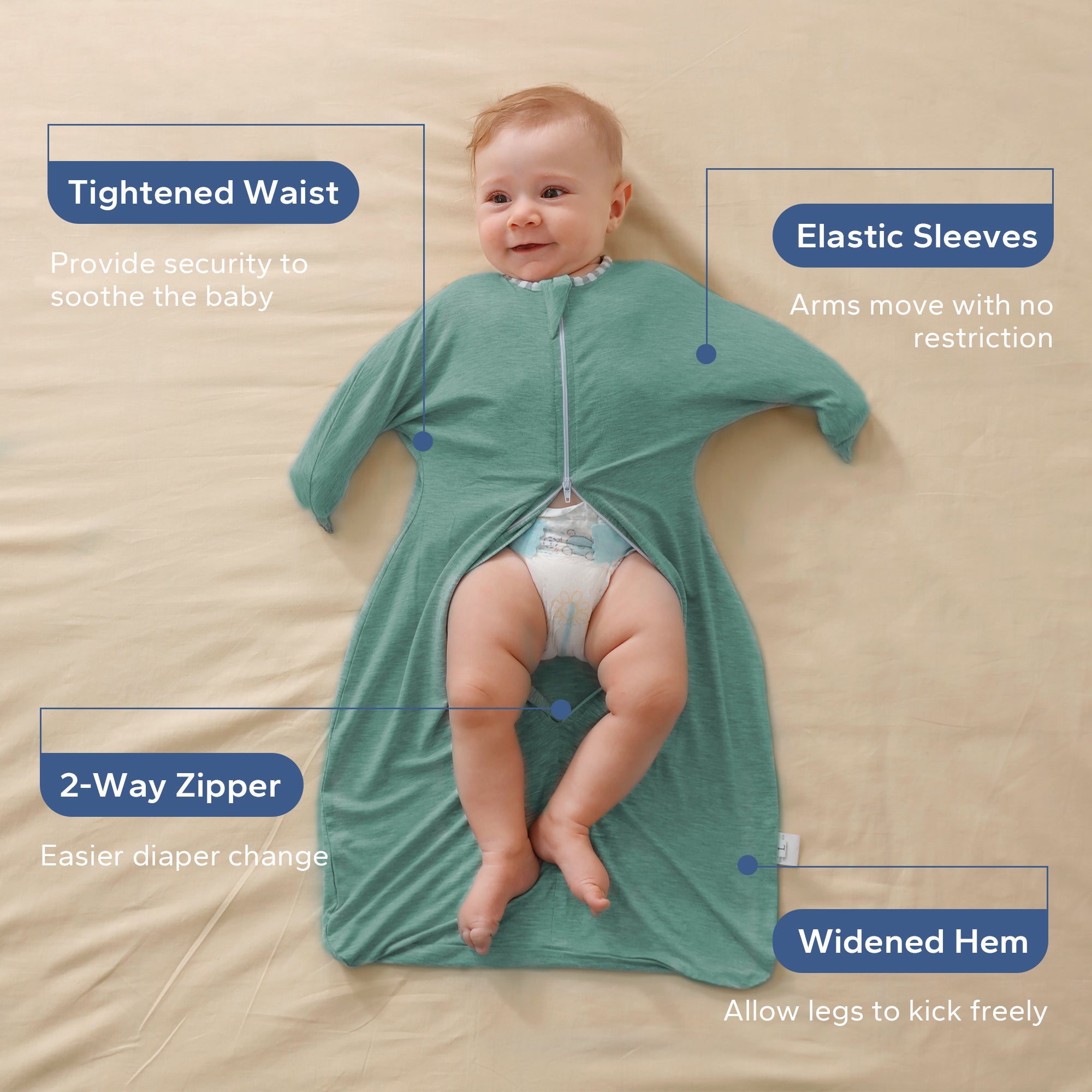 0.5 Tog 2-Piece Combo Set Shark-Fin Transition Swaddle