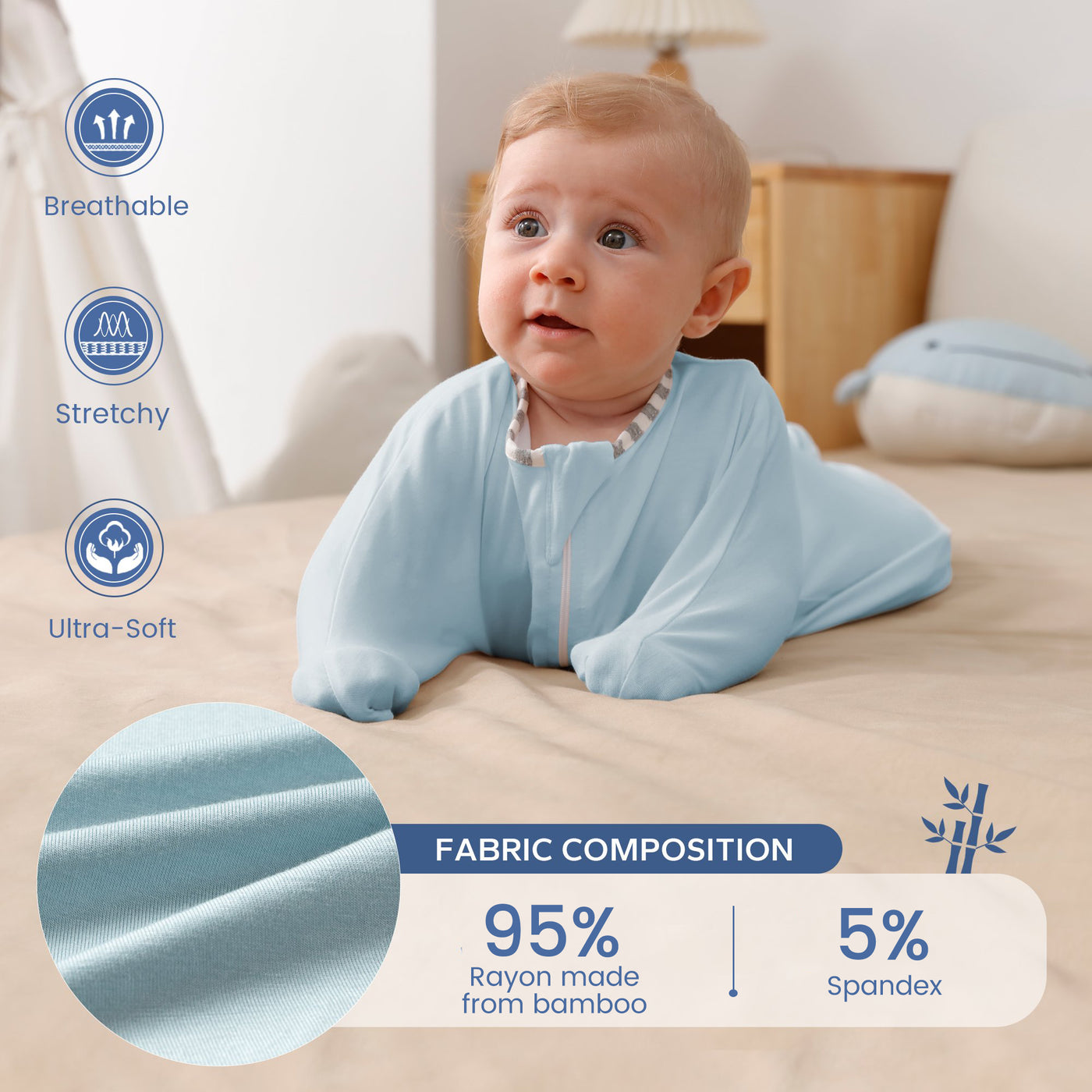 0.5 Tog 2-Piece Combo Set Shark-Fin Transition Swaddle