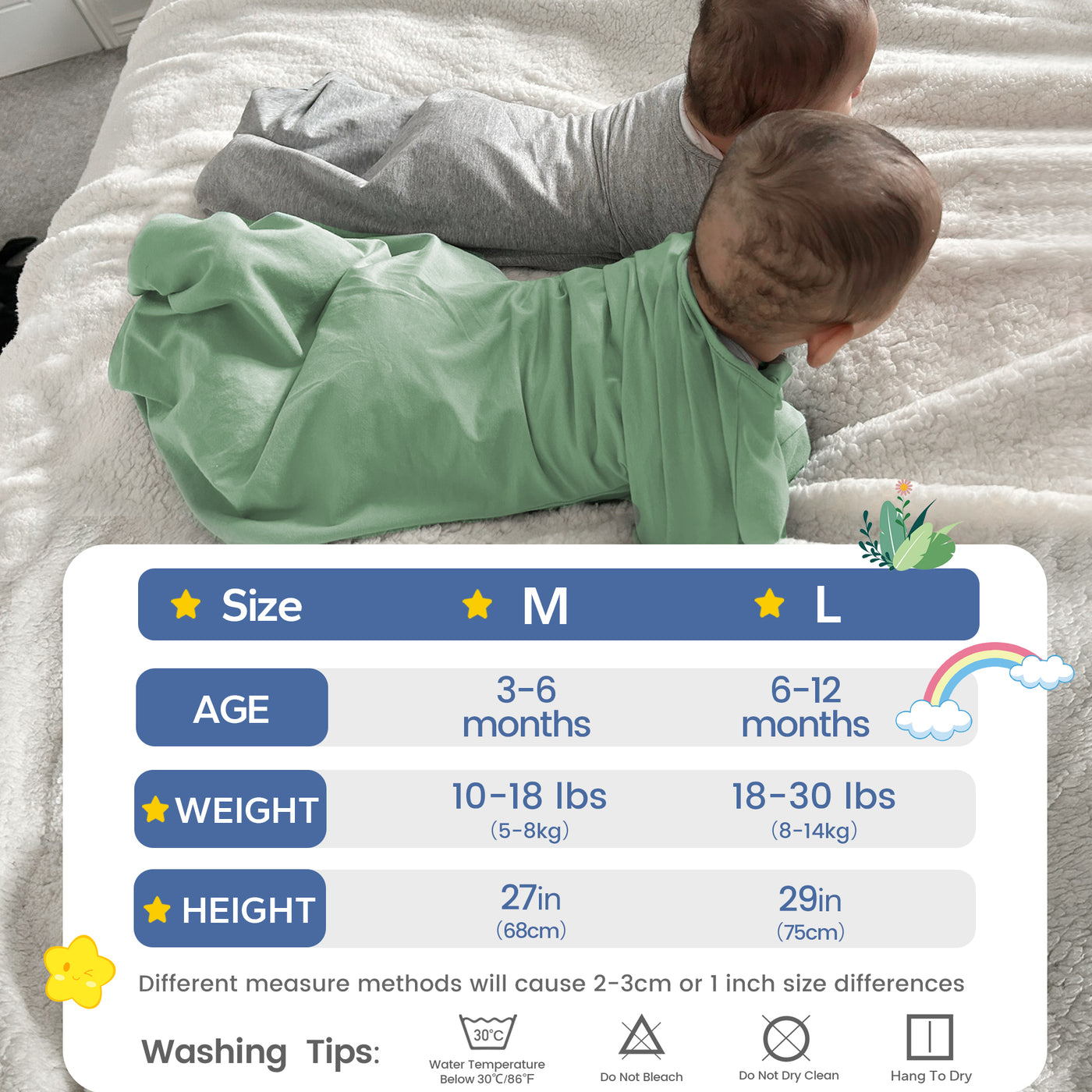 1.0 Tog Shark-Fin Transition Swaddle 95% Cotton  3-12 Months