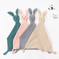 Personalized Bunny Muslin Cotton Baby Security Blanket Lovies for Babies Custom Gifts