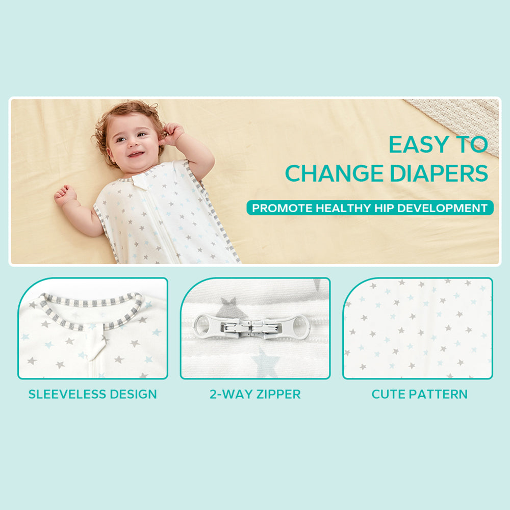 2 Way Zipper Muslin Toddler Wearable Blanket