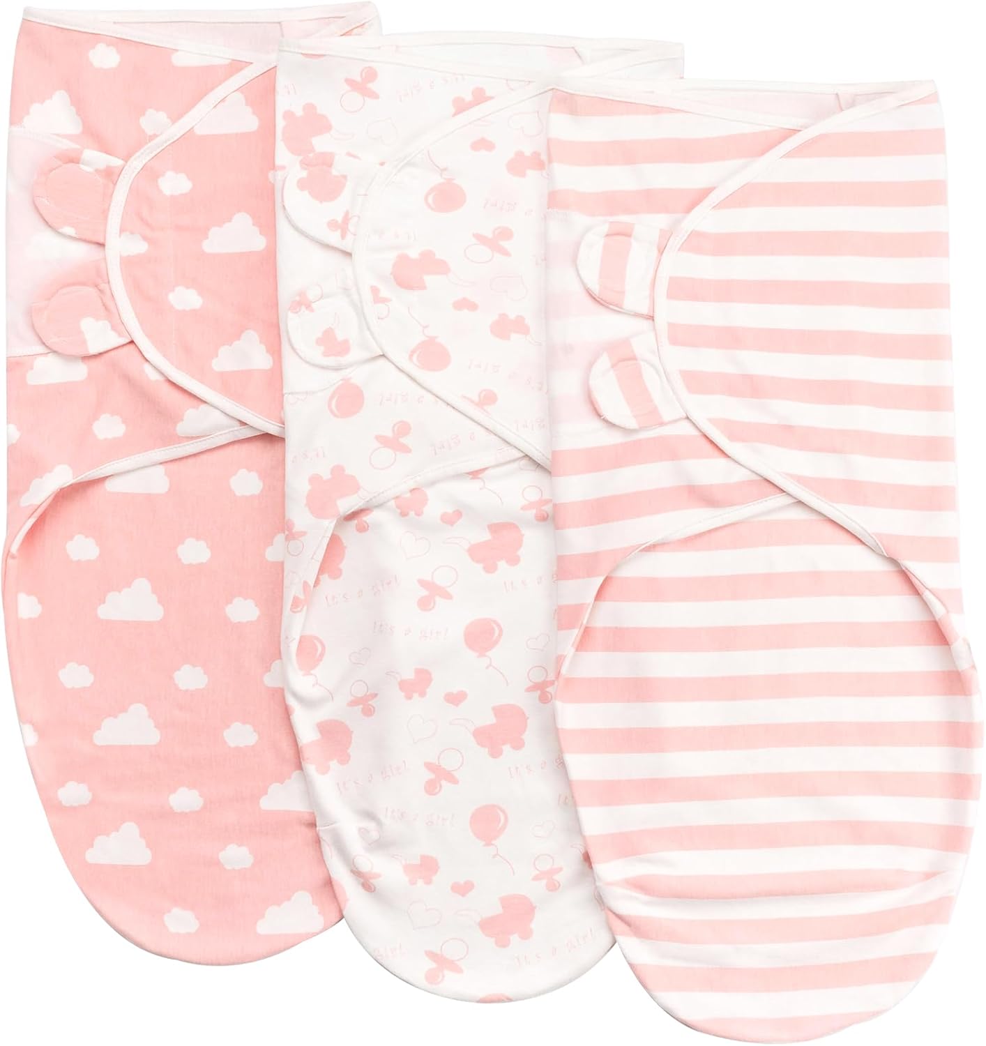 3 Pack 1.0 Tog Baby Swaddle 100% Cotton  for Newborn