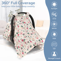 100% Muslin  Breathable Cotton Car Seat Covers for Babies, Universal Baby Car Seat Cover