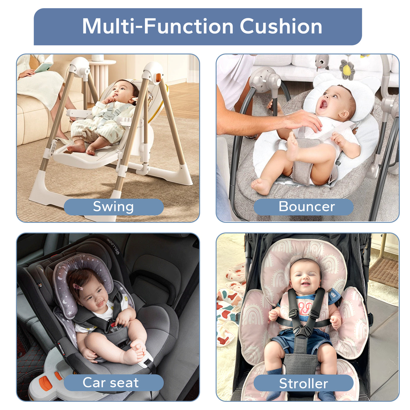 Detachable 2-in-1  Multi-Functional  Baby Car Seat Support Newborn to Toddler