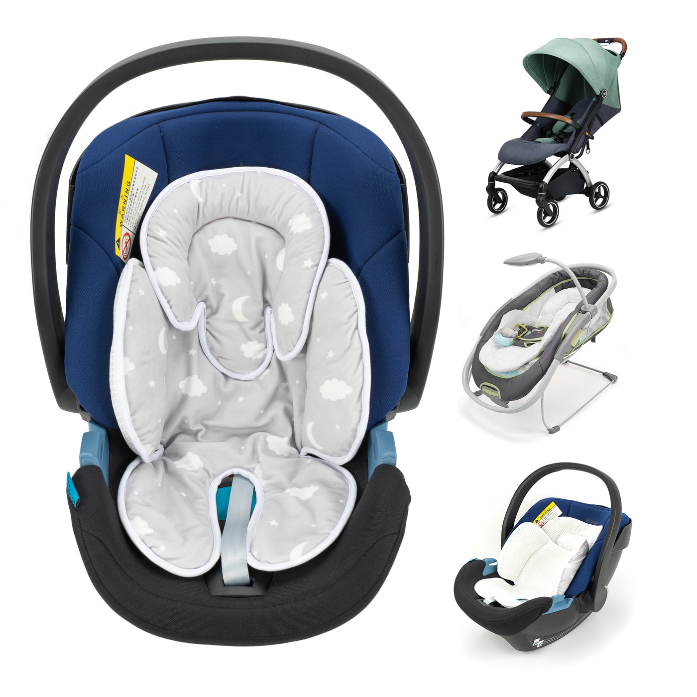 Detachable 2-in-1  Multi-Functional  Baby Car Seat Support Newborn to Toddler