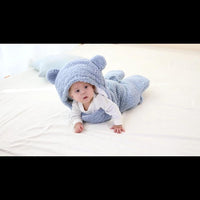 Fleece Sleeping Bag Plush Wrap Bear Swaddle Blanket